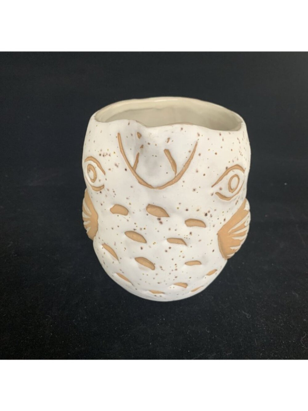 Anthropologie Linda Hsiao 5" Knotwork Bird Pitcher Vase Planter White Stoneware - Picture 3 of 8